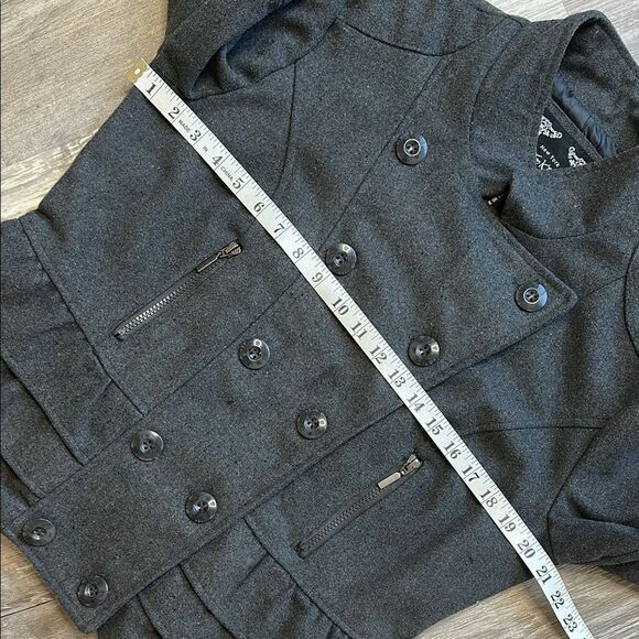 Yoki | large | dark gray | Peacoat Double-Breasted Jacket | like new | 1597-1690 - Picture 5 of 9